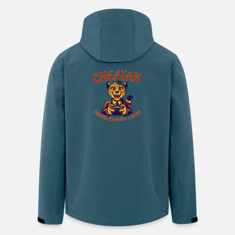 Cheatah Gaming Maskottchen Design - Recycelte Männer Softshell-Jacke von Stanley/Stella - Dunkles Petrol