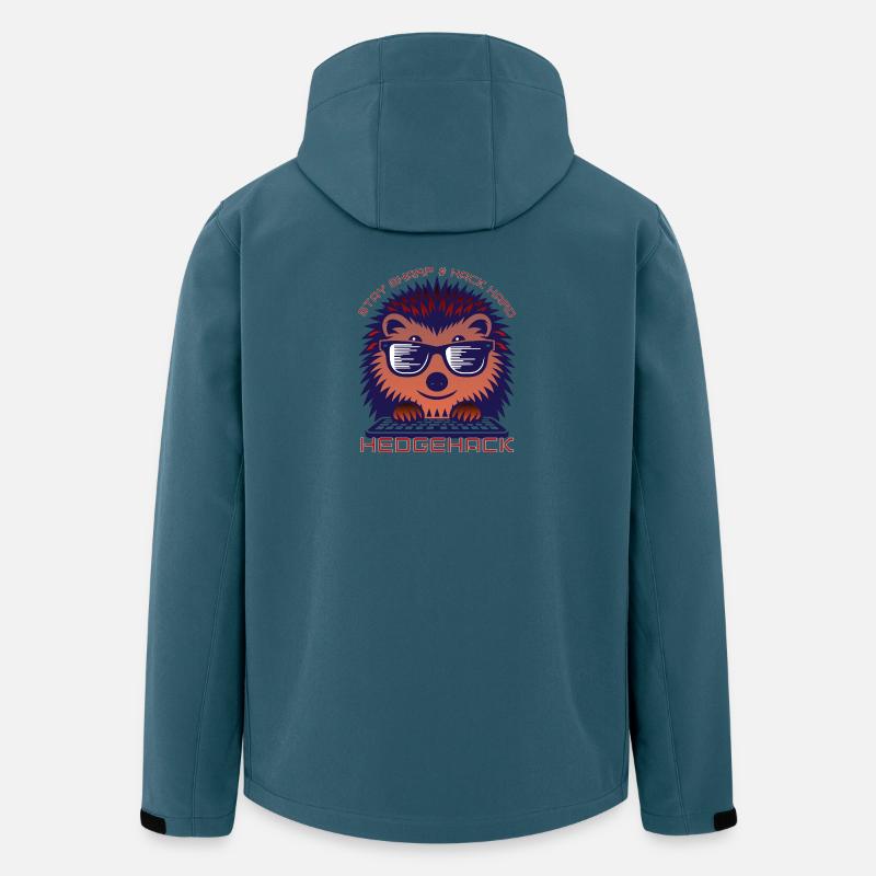 Hedgehog Coding Enthusiast T-Shirt - Men’s Recycled Softshell Jacket by Stanley/Stella - stargazer