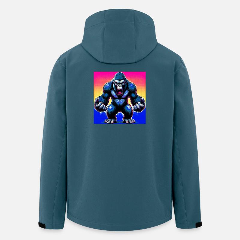 Gorilla - Recycelte Männer Softshell-Jacke von Stanley/Stella - Dunkles Petrol