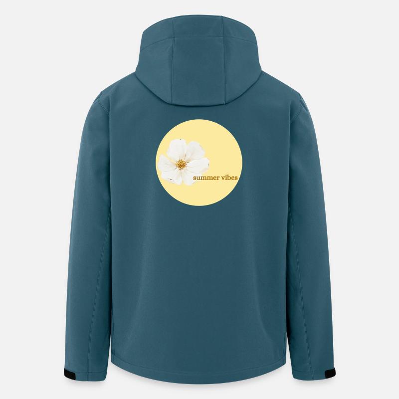 Sommer Vibes Blüten Design - Recycelte Männer Softshell-Jacke von Stanley/Stella - Dunkles Petrol