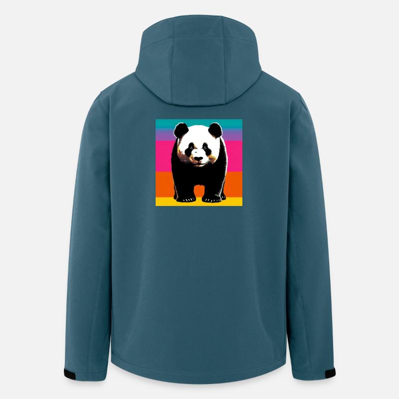 Panda - Recycelte Männer Softshell-Jacke von Stanley/Stella - Dunkles Petrol