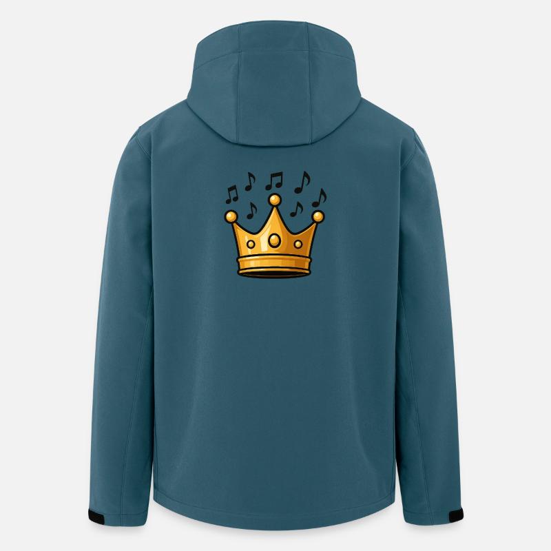 Königskrone mit Musikelementen - Recycelte Männer Softshell-Jacke von Stanley/Stella - Dunkles Petrol