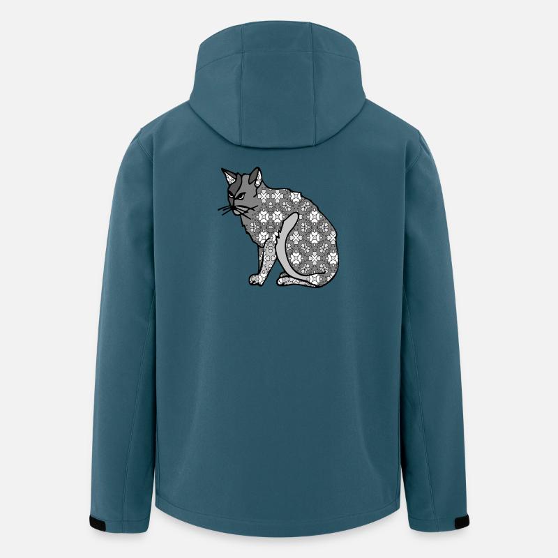 Katze - Recycelte Männer Softshell-Jacke von Stanley/Stella - Dunkles Petrol