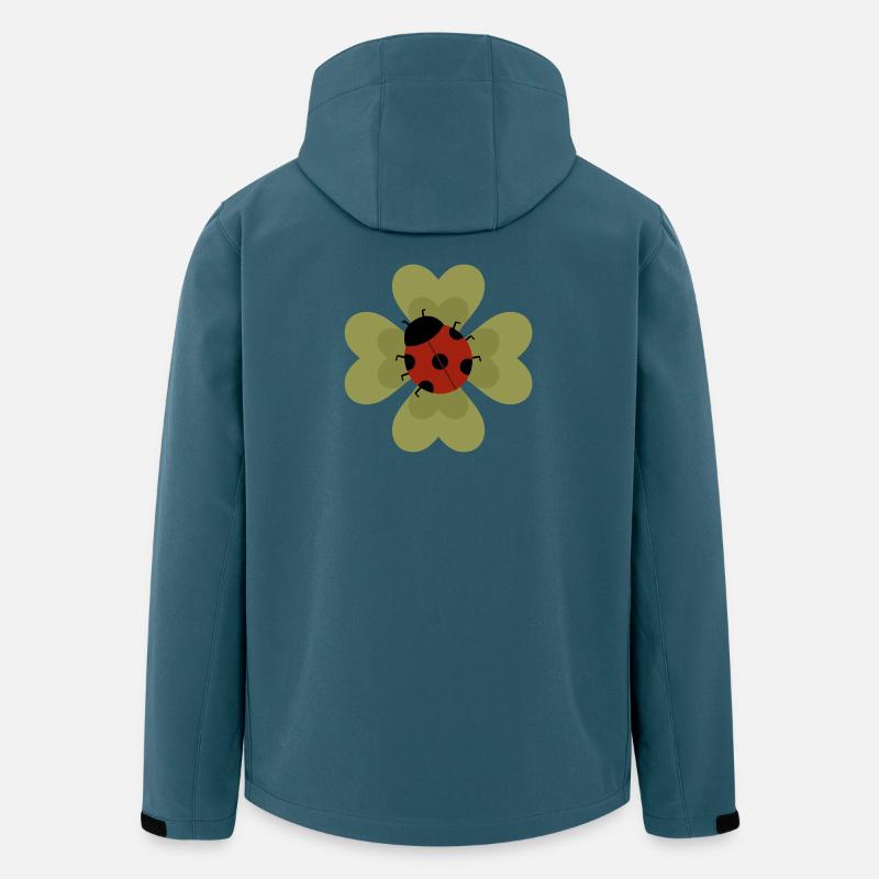 Ladybug Floral Patch Design - Men’s Recycled Softshell Jacket by Stanley/Stella - stargazer