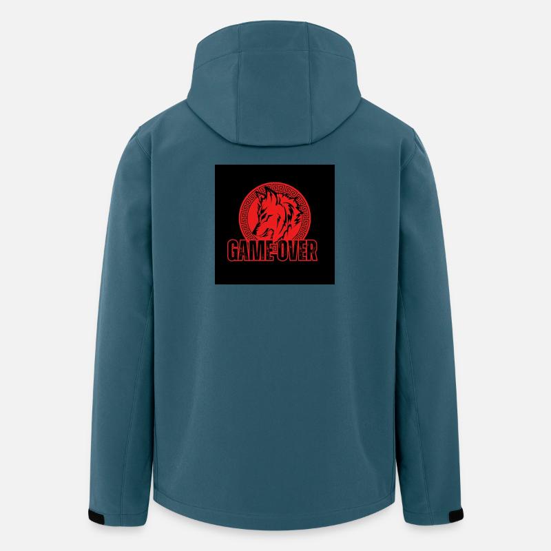 Aggressive Red Wolf "Game Over" - Men’s Recycled Softshell Jacket by Stanley/Stella - stargazer