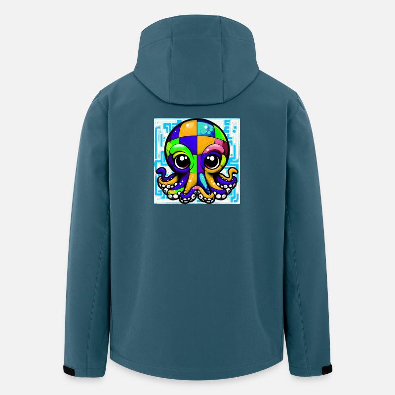 Krake - Recycelte Männer Softshell-Jacke von Stanley/Stella - Dunkles Petrol