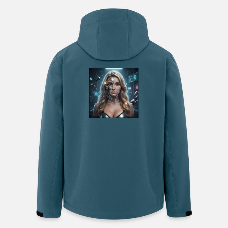 Kybernetische Maxima - Recycelte Männer Softshell-Jacke von Stanley/Stella - Dunkles Petrol