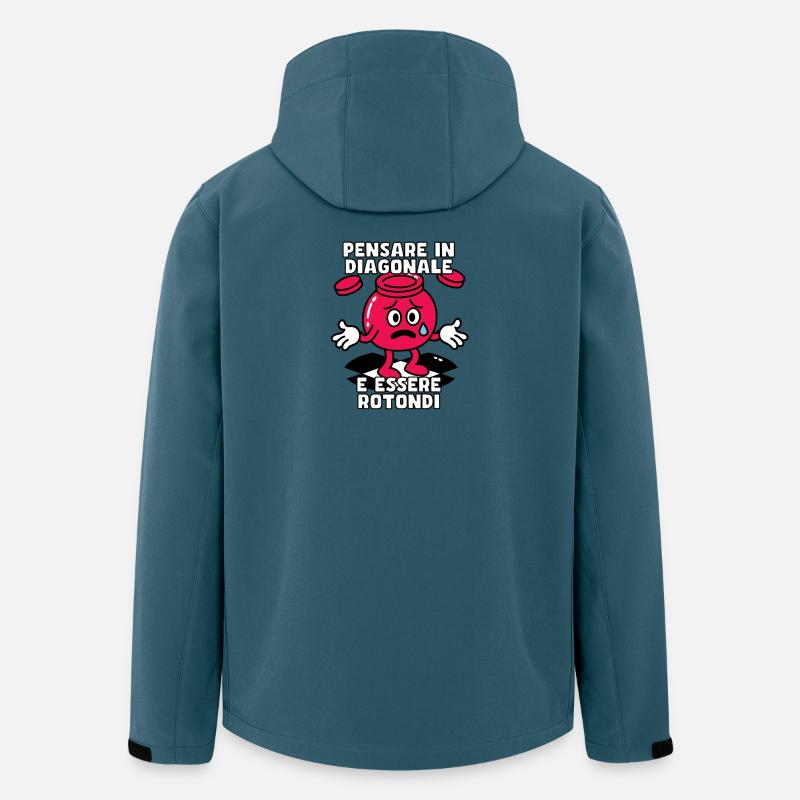 Pensez en diagonale, soyez rond - Veste softshell homme en polyester recyclé Stanley/Stella - bleu pétrole foncé