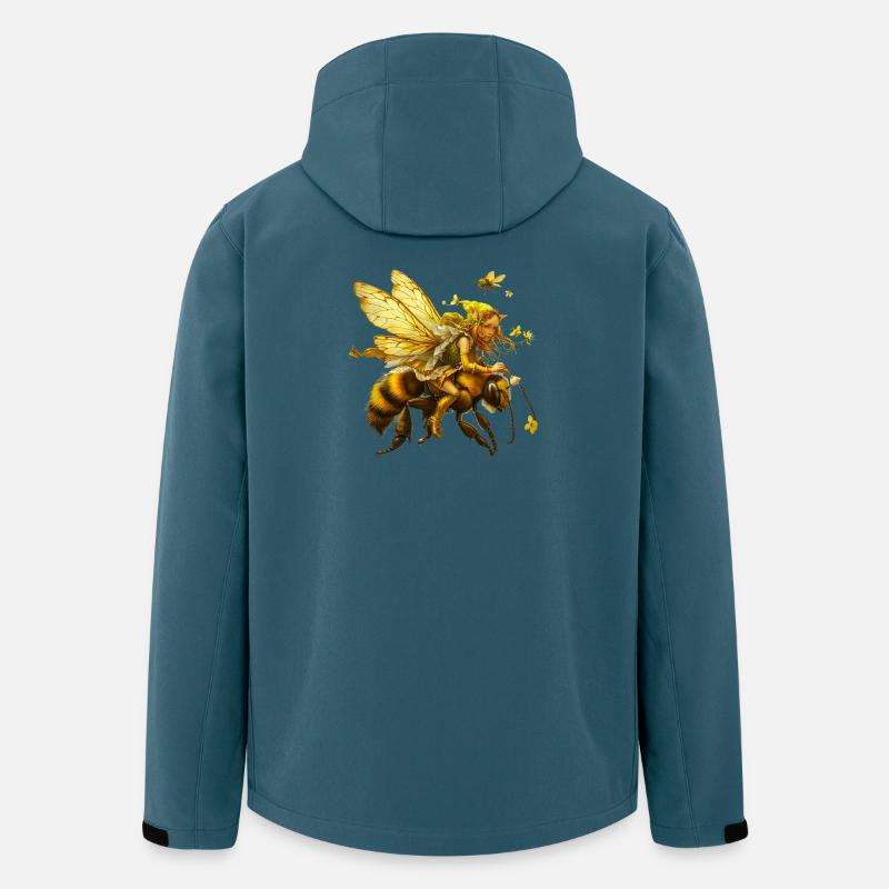 Goldene Feenwesen auf Biene - Recycelte Männer Softshell-Jacke von Stanley/Stella - Dunkles Petrol