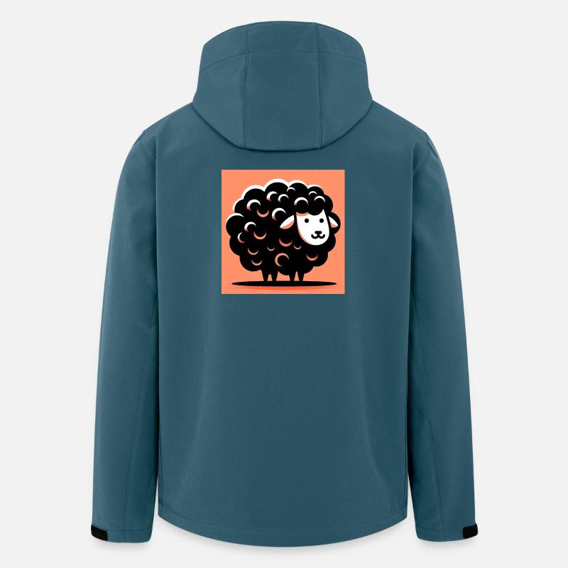 Schwarzes Schaf - Recycelte Männer Softshell-Jacke von Stanley/Stella - Dunkles Petrol