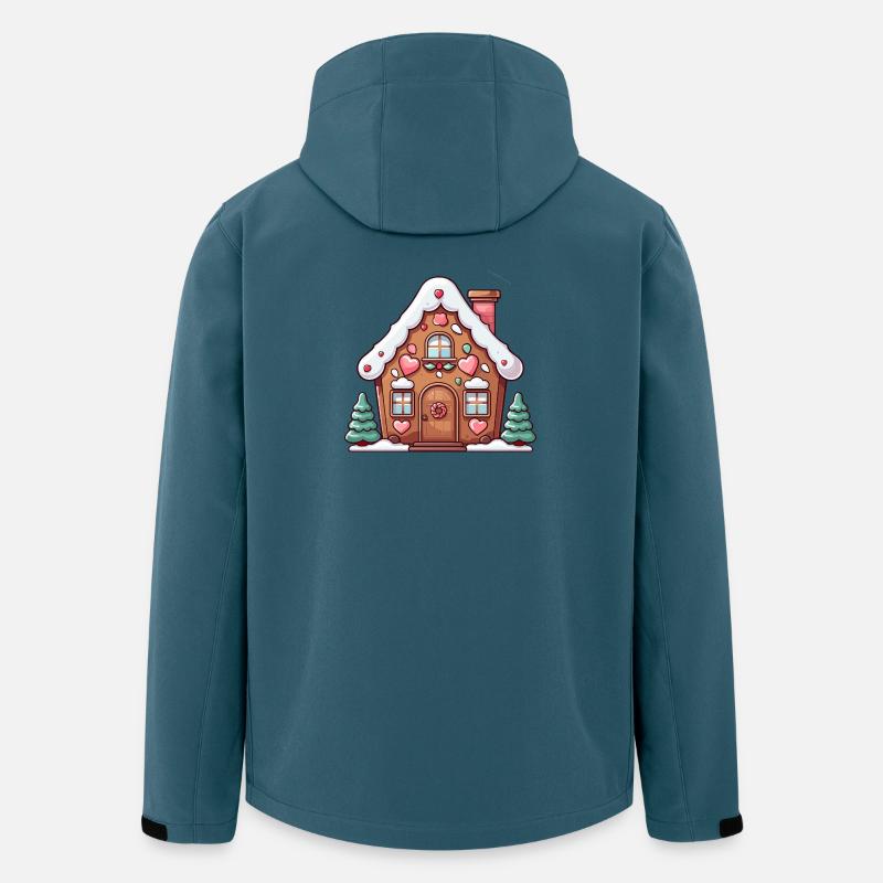 Lebkuchenherz Home Schneeszene - Recycelte Männer Softshell-Jacke von Stanley/Stella - Dunkles Petrol