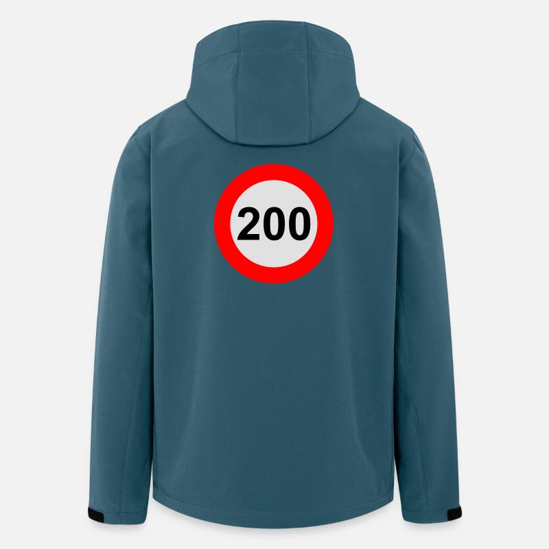 Geschwindigkeitsbegrenzung 200 km/h - Recycelte Männer Softshell-Jacke von Stanley/Stella - Dunkles Petrol