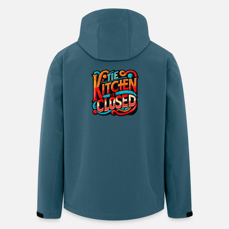 Küche ist geschlossen, Lustiger Restaurant-Spruch, Chefkoch - Recycelte Männer Softshell-Jacke von Stanley/Stella - Dunkles Petrol