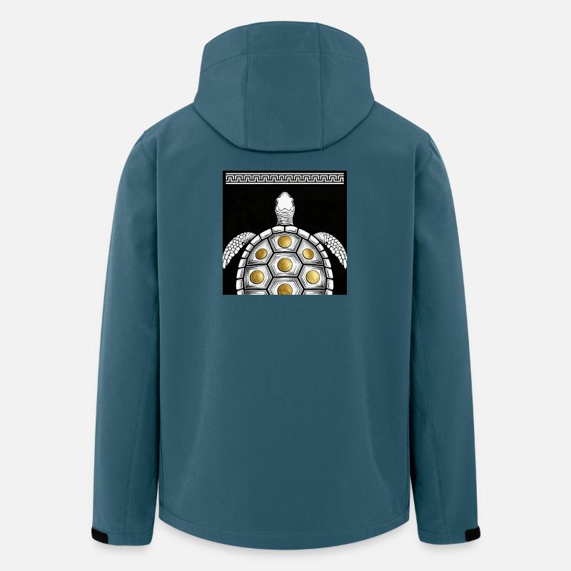Schildkröte Münzpanzer - Recycelte Männer Softshell-Jacke von Stanley/Stella - Dunkles Petrol