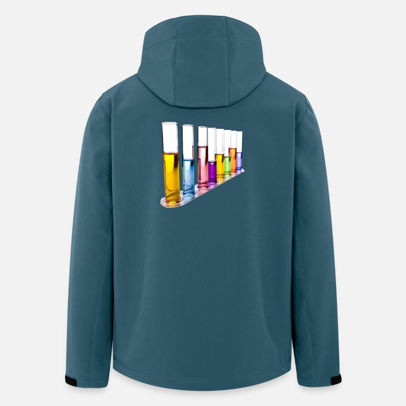 Regenbogen Reagenzgläser Muster - Recycelte Männer Softshell-Jacke von Stanley/Stella - Dunkles Petrol