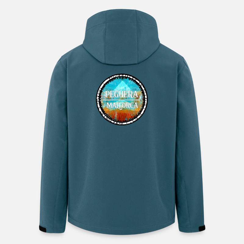 Peguera Mallorca Kreismotiv - Recycelte Männer Softshell-Jacke von Stanley/Stella - Dunkles Petrol