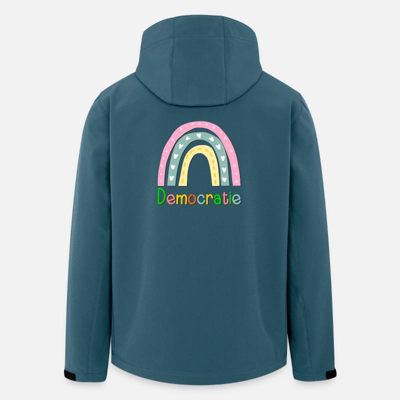 Rainbow Democracy - Men’s Recycled Softshell Jacket Discoverer by Stanley/Stella - stargazer