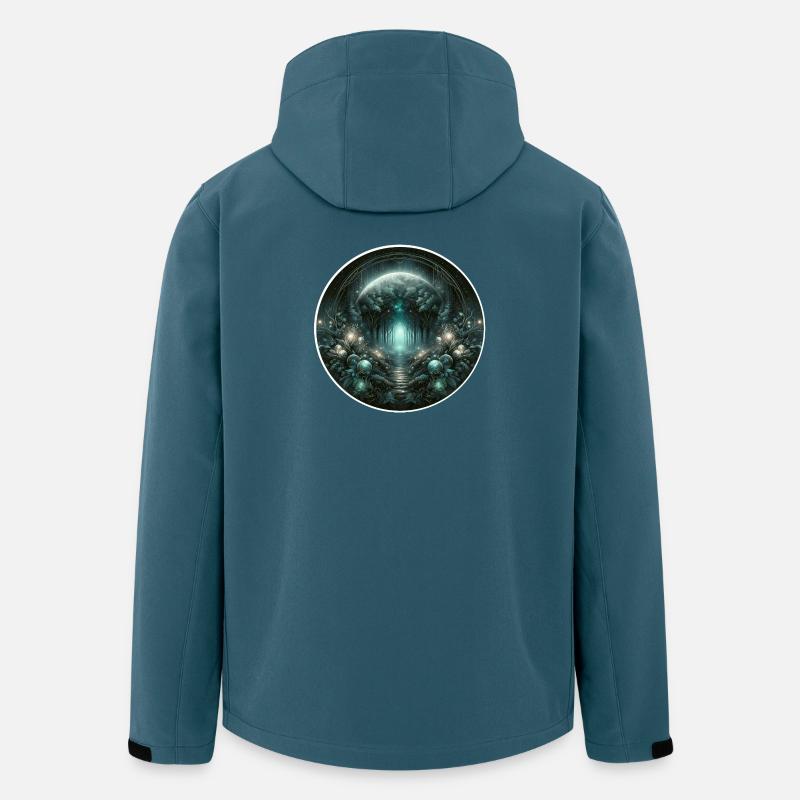 Kreisförmiger Mondwald - Recycelte Männer Softshell-Jacke von Stanley/Stella - Dunkles Petrol