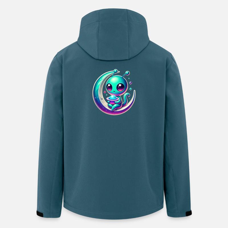 Alien Lulu on Lunar Crescent - Men’s Recycled Softshell Jacket by Stanley/Stella - stargazer