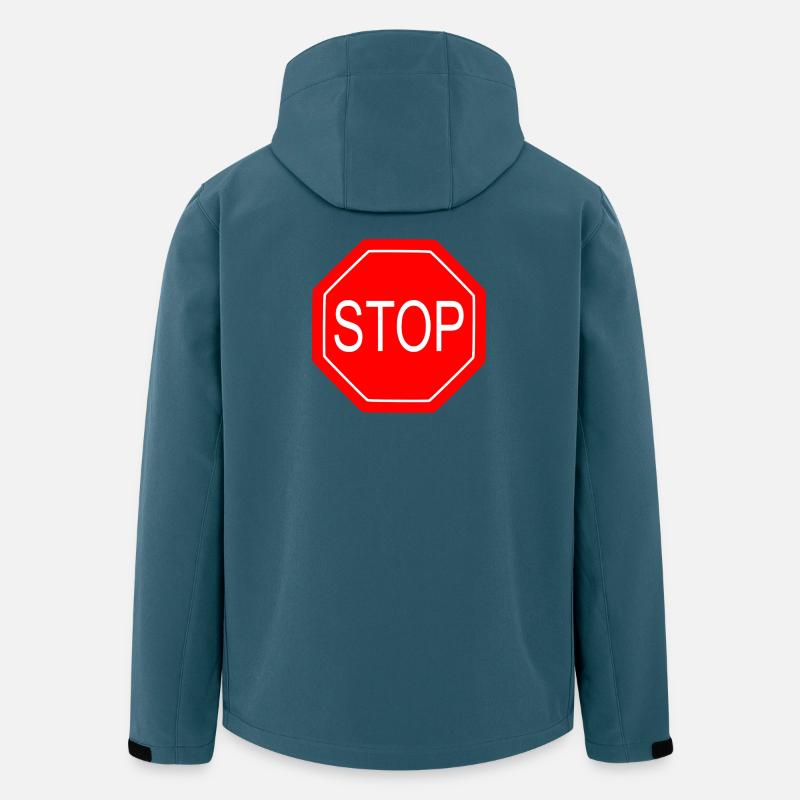 Stoppschild Bold Grafikdruck - Recycelte Männer Softshell-Jacke von Stanley/Stella - Dunkles Petrol