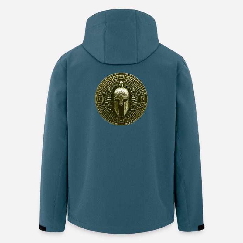 Spartaner Helm Mythologie Gladiator - Recycelte Männer Softshell-Jacke von Stanley/Stella - Dunkles Petrol
