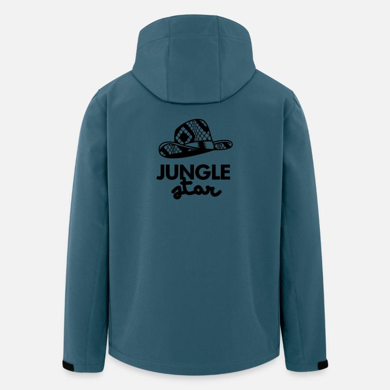 Dschungel-Stern-Hut-Logo - Recycelte Männer Softshell-Jacke von Stanley/Stella - Dunkles Petrol