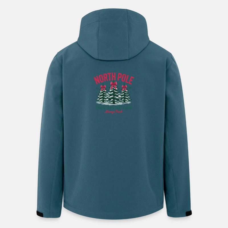 Nordpol-Weihnachtsbaumfarm - Recycelte Männer Softshell-Jacke von Stanley/Stella - Dunkles Petrol