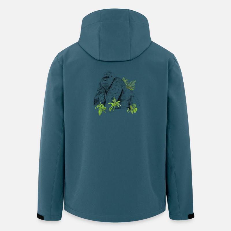 Gorilla - Recycelte Männer Softshell-Jacke von Stanley/Stella - Dunkles Petrol