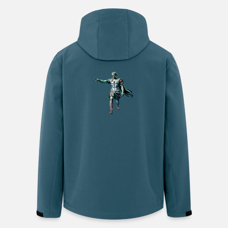 Caesar - Cooles Geschichtslogo - Recycelte Männer Softshell-Jacke Discoverer von Stanley/Stella - Dunkles Petrol