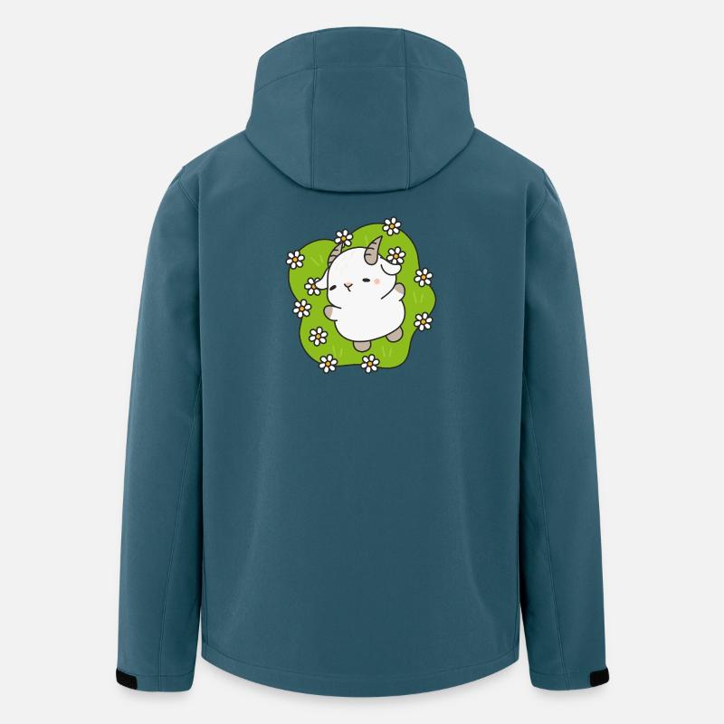 Kawaii Lamm Gänseblümchen - Recycelte Männer Softshell-Jacke von Stanley/Stella - Dunkles Petrol
