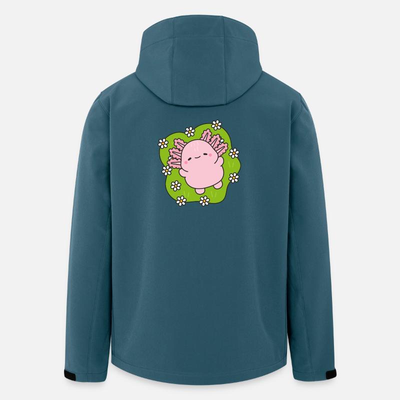 Rosenmaskottchen tanzt zwischen Gänseblümchen - Recycelte Männer Softshell-Jacke von Stanley/Stella - Dunkles Petrol