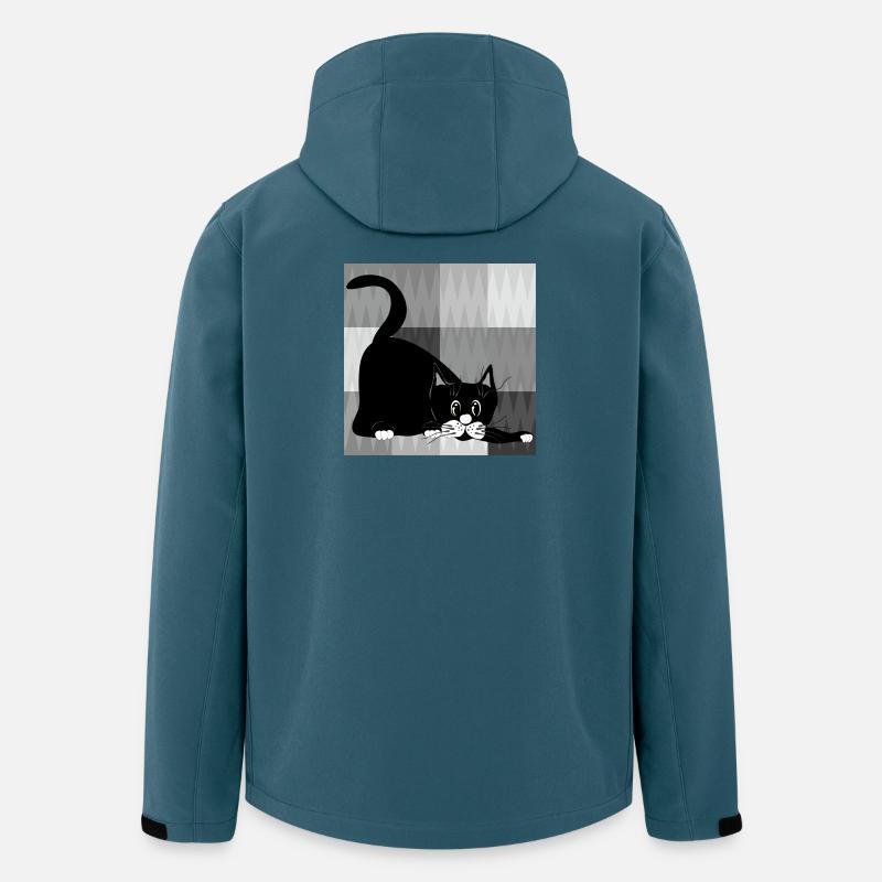 Katze - Recycelte Männer Softshell-Jacke von Stanley/Stella - Dunkles Petrol