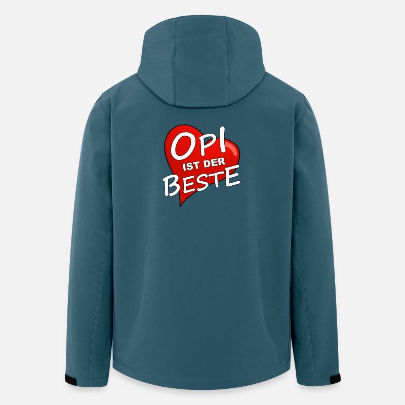 OPI IST DER BESTE - Recycelte Männer Softshell-Jacke von Stanley/Stella - Dunkles Petrol