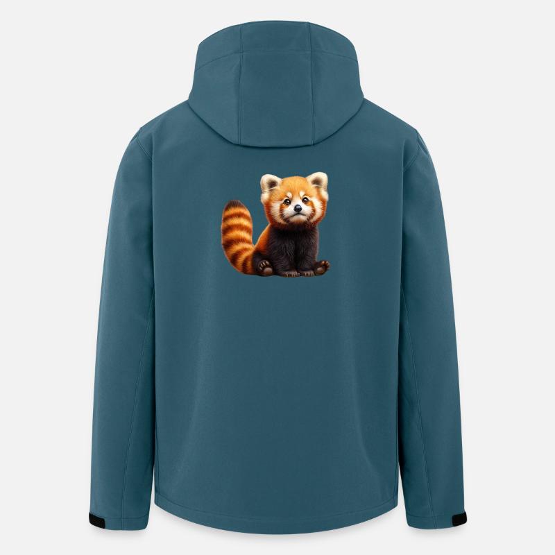 Entzückender roter Panda Plüsch - Recycelte Männer Softshell-Jacke von Stanley/Stella - Dunkles Petrol