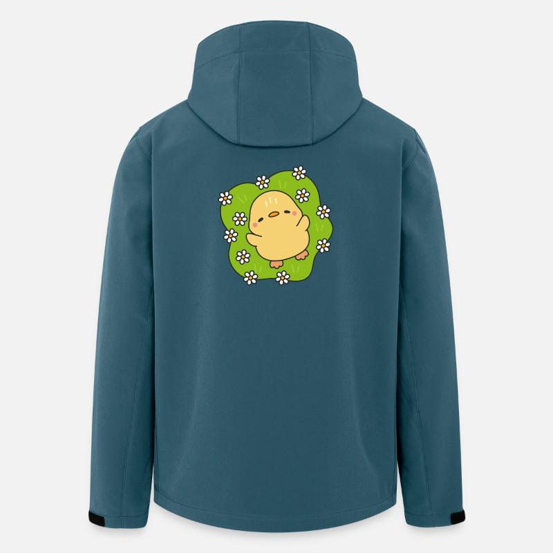 Friedliches Küken inmitten von Gänseblümchen - Recycelte Männer Softshell-Jacke von Stanley/Stella - Dunkles Petrol