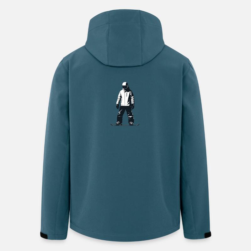 Snowboarder - Cooles Silhouetten-Logo - Recycelte Männer Softshell-Jacke von Stanley/Stella - Dunkles Petrol
