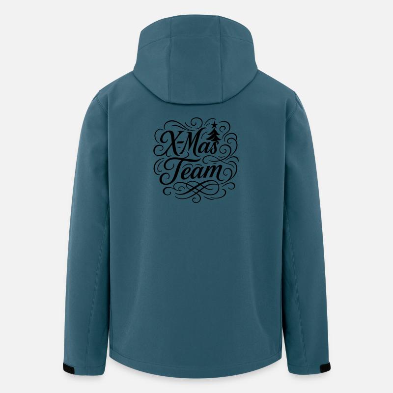 Xmas Team Weihnachten - Recycelte Männer Softshell-Jacke von Stanley/Stella - Dunkles Petrol