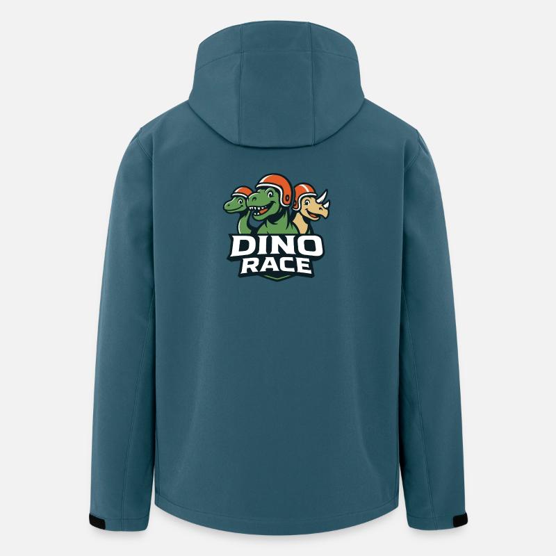 DinoRace Dinosaurier Race Logo - Recycelte Männer Softshell-Jacke von Stanley/Stella - Dunkles Petrol
