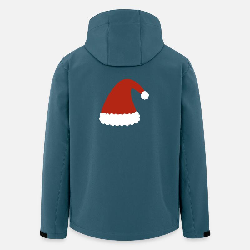 Rote Nikolausmütze mit Fellbesatz - Recycelte Männer Softshell-Jacke von Stanley/Stella - Dunkles Petrol