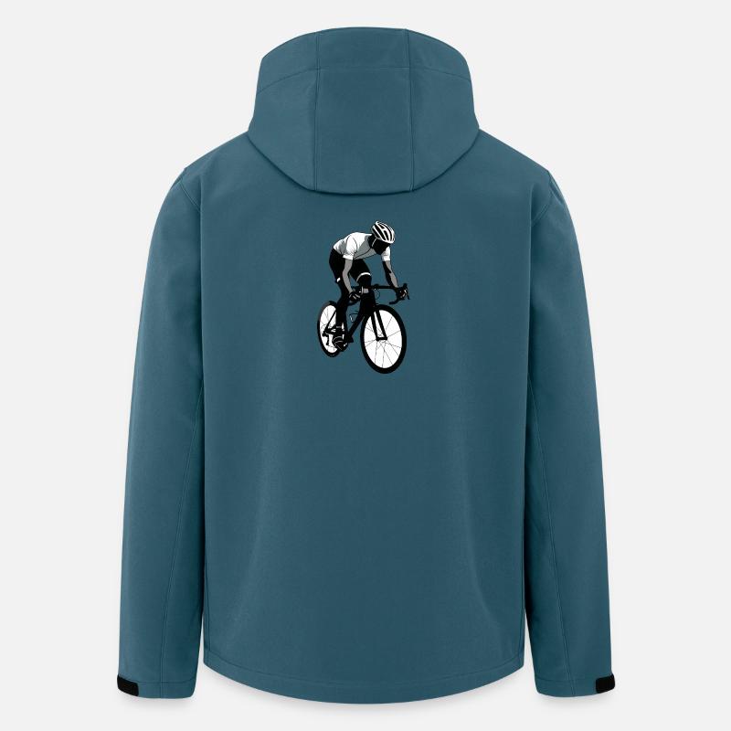 Radfahrer - Cooles Silhouetten-Logo - Recycelte Männer Softshell-Jacke von Stanley/Stella - Dunkles Petrol