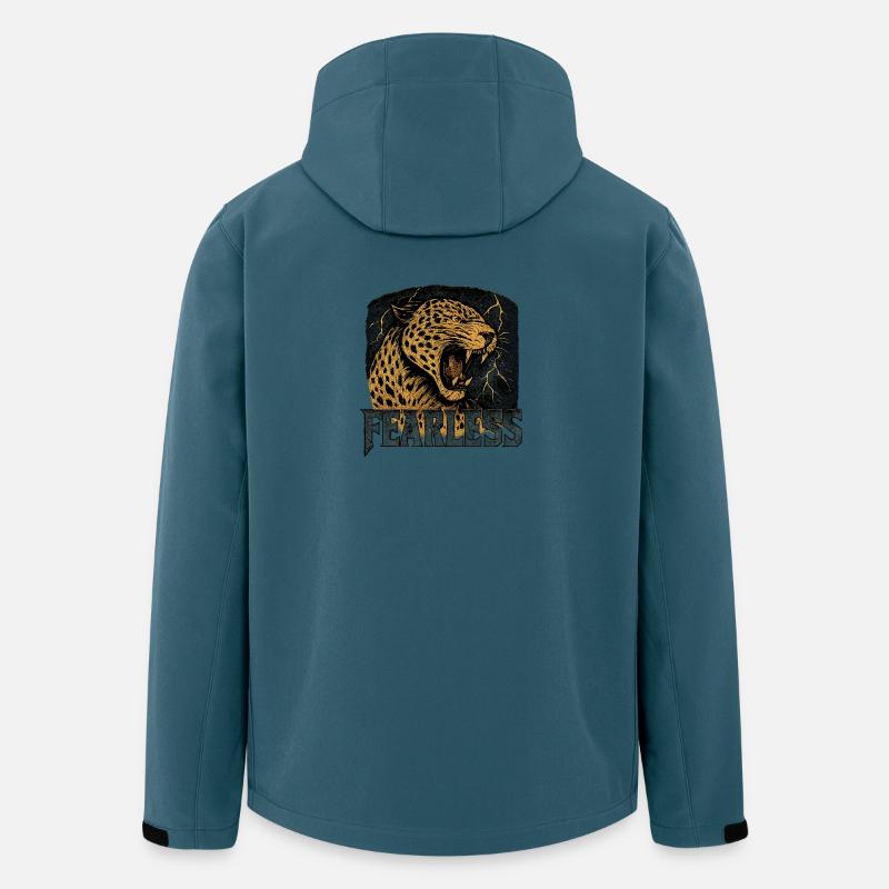 Fearless Leopard Power Design - Men’s Recycled Softshell Jacket by Stanley/Stella - stargazer