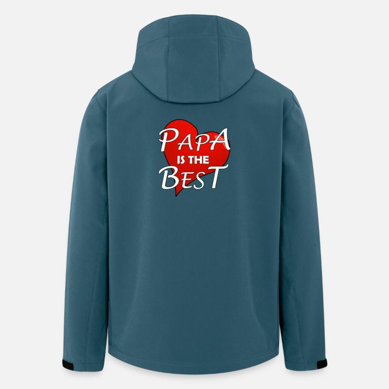 PAPA IS THE BEST - Recycelte Männer Softshell-Jacke von Stanley/Stella - Dunkles Petrol