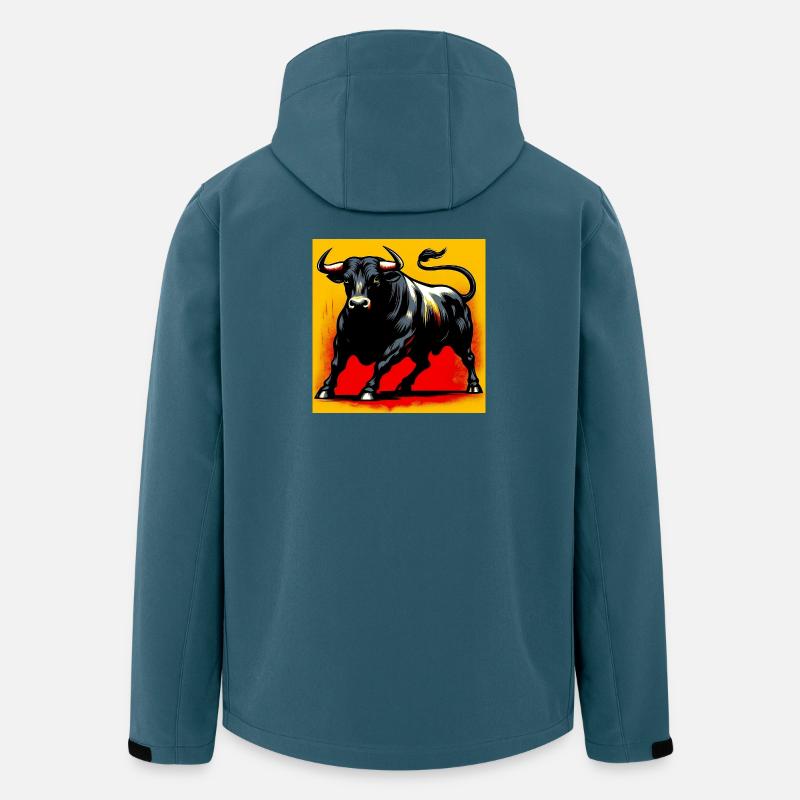 Stier - Recycelte Männer Softshell-Jacke von Stanley/Stella - Dunkles Petrol