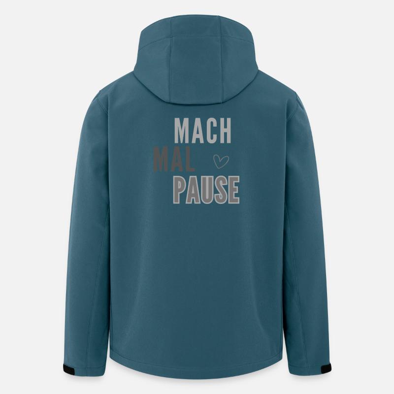 Mach Mal Pause Layout - Recycelte Männer Softshell-Jacke von Stanley/Stella - Dunkles Petrol