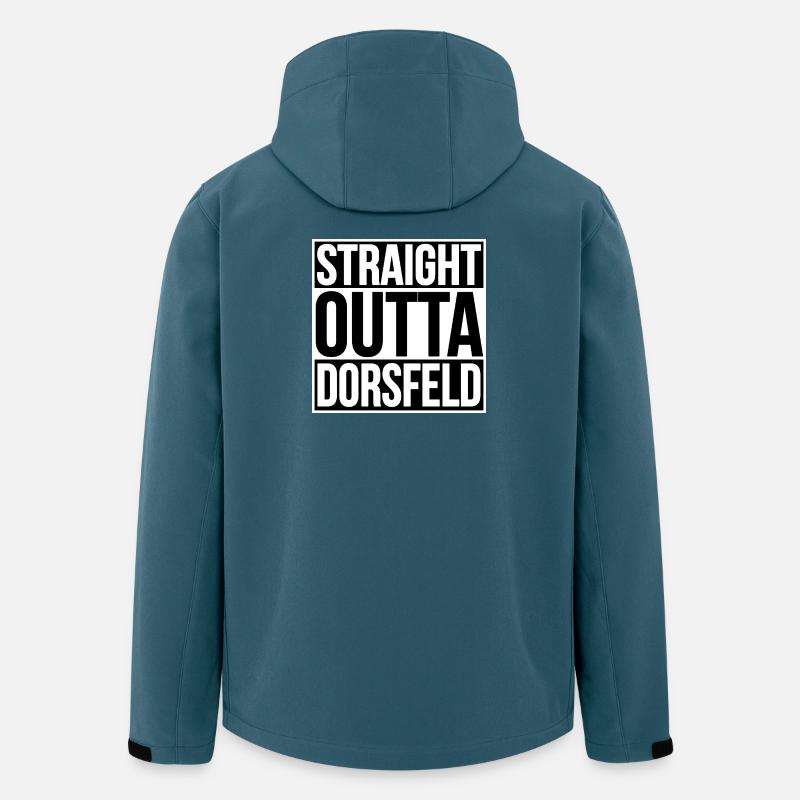 Straight Outta Dorsfeld - Recycelte Männer Softshell-Jacke von Stanley/Stella - Dunkles Petrol