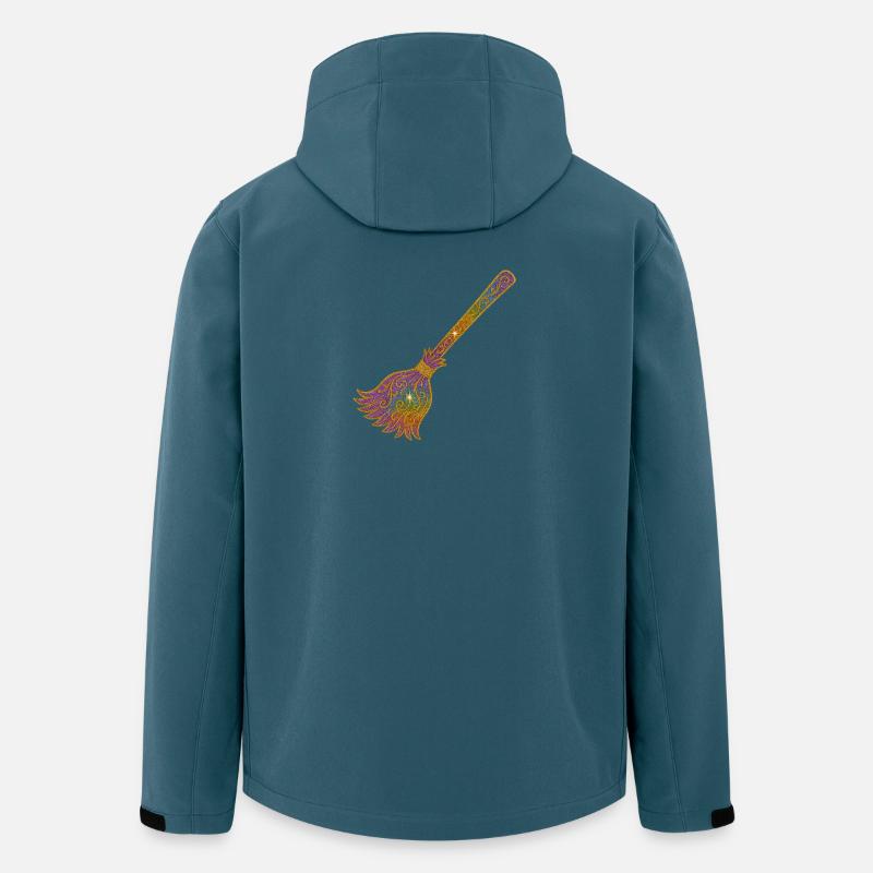 Regenbogen Glitzerbesen Zauberwerk - Recycelte Männer Softshell-Jacke von Stanley/Stella - Dunkles Petrol