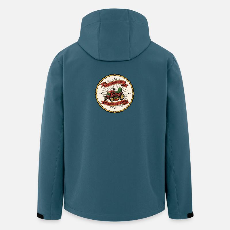 Ich würde lieber mähen — Retro-Abzeichen - Recycelte Männer Softshell-Jacke von Stanley/Stella - Dunkles Petrol
