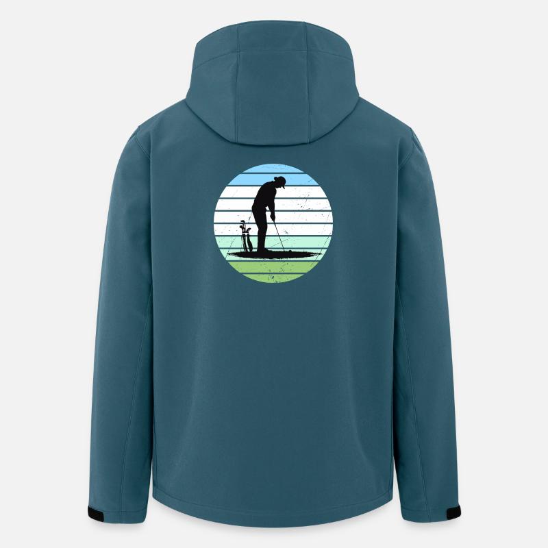 Golf silhouette in pastel circle - Men’s Recycled Softshell Jacket by Stanley/Stella - stargazer