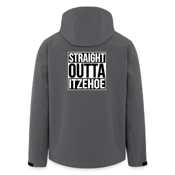 Straight Outta Itzehoe - Recycelte Männer Softshell-Jacke von Stanley/Stella - Anthrazit - Hinten - AI Model Male 185 light (185cm)