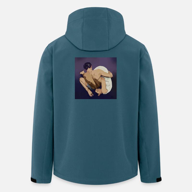 Zeitgemäße Umarmung - Recycelte Männer Softshell-Jacke von Stanley/Stella - Dunkles Petrol